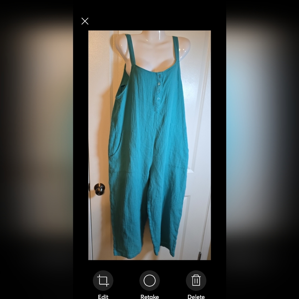 Serra womens Turquoise jumpsuit XL